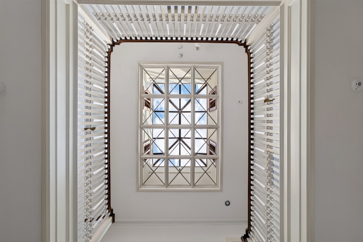 The skylight above the stair